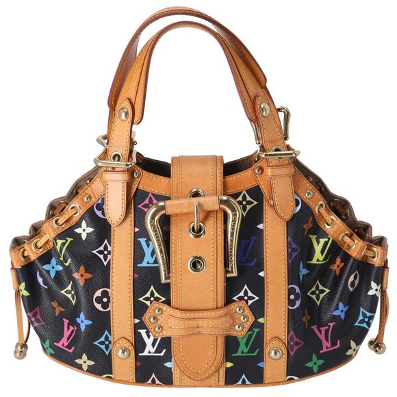 Louis Vuitton x Murakami Theda GM Monogram Multicolore Handbag M92345 Black - Picture 1 of 8